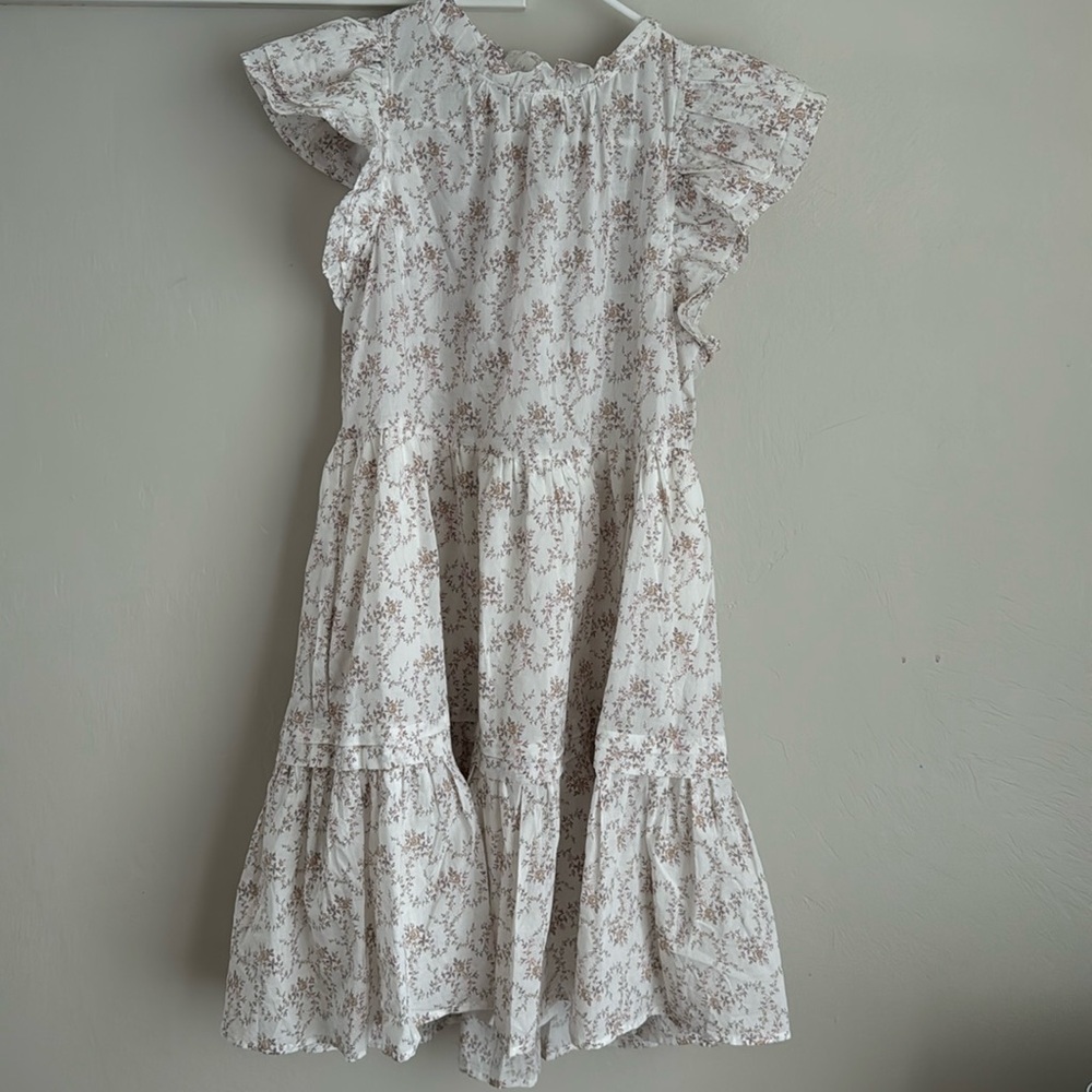 Olivaceous floral mini dress